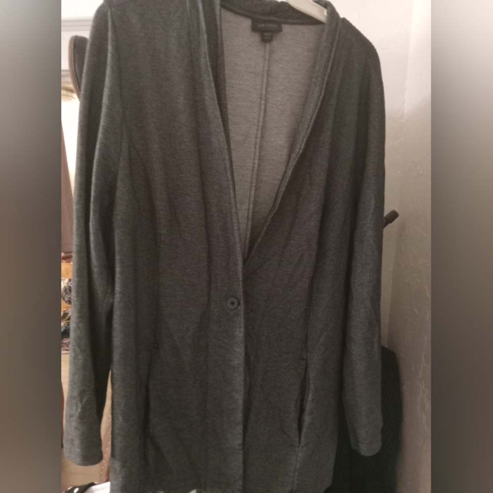 J. Jill Charcoal Knit Cardigan/Blazer